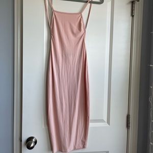 Boohoo open back bodycon midi dress